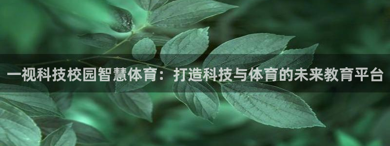 一视科技校园智慧体育：打造科技与体育的未来教育平台