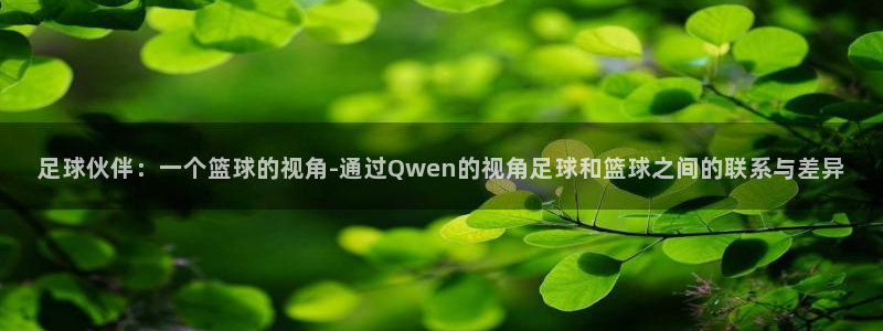 足球伙伴：一个篮球的视角-通过Qwen的视角足球和篮球之间的联系与差异